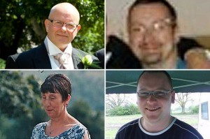 Four people who remain unaccounted: (clockwise) Derek Moore, William Barks,  Jason Shingler and Dorothy Bailey,