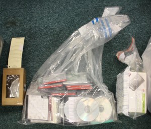 Evidence collected during the police raids