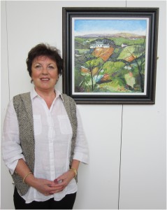 Marilyn Rhind with her winning painting Summertime