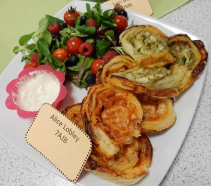 Alice Lobley's winning dish – Pastry Pizzas with salad