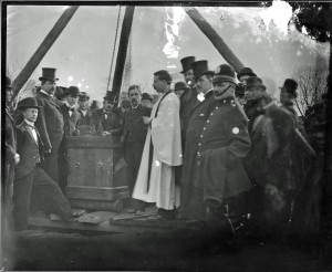 His burial in Macclesfield Cemetery.