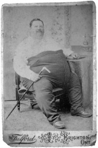 A postcard of Leo. The photo was taken in Brighton, Canada, where he had his butchery business.